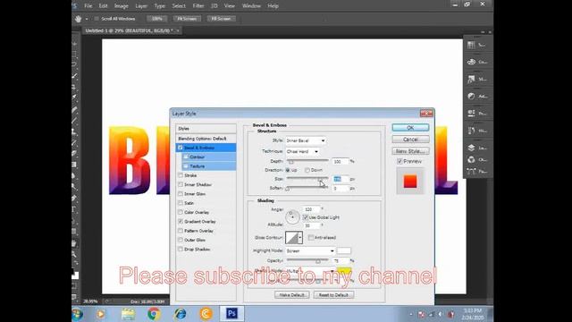 Photoshop gradient overlay color texts tutorial смотреть онлайн
