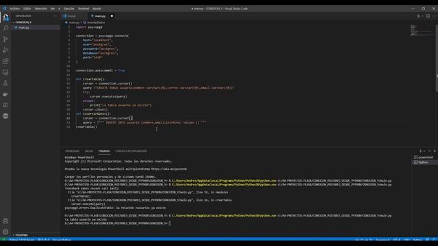 Python - Conexión con POSTGRES usando psycopg2 | Crear tabla , insertar datos, eliminar y actualiza смотреть онлайн