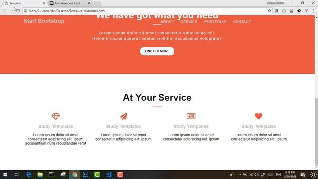 7 - ( Design Template HTML 5 - Sass ) Service Part 2 смотреть онлайн