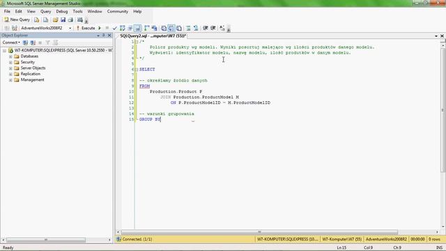 SQL Tutorial. SQL SERVER - AdventureWorks odc.23 смотреть онлайн