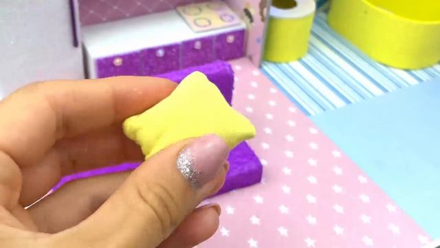 DIY Miniature Cardboard House #43 (DIY Miniature Bedroom, Bathroom For LOL)