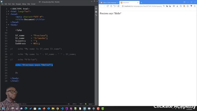 010 - PHP Strings | PHP Tutorial for Beginners Full Course смотреть онлайн