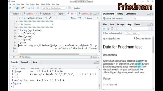 Non- Parametric Comparison -Using Friedman method In R Studio смотреть онлайн