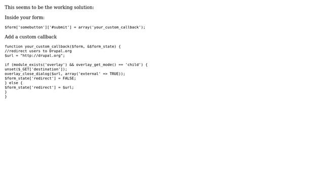 Drupal: How to redirect user after form submit in overlay mode? (3 Solutions!!) смотреть онлайн