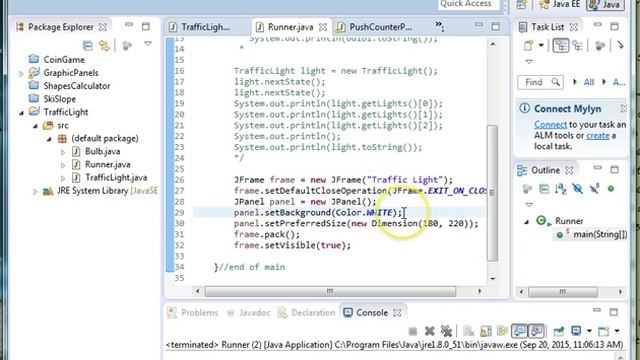 Traffic Light - Part 7 (JPanel, JLabel) смотреть онлайн