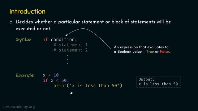 The if Statement in Python смотреть онлайн