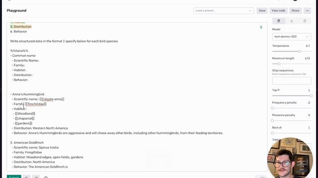 How to use GPT-3 and Tana Paste to generate structured data on known objects - in this case, birds смотреть онлайн