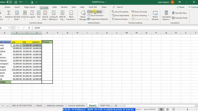 How to use Name Range in Excel (Give your range a name) смотреть онлайн