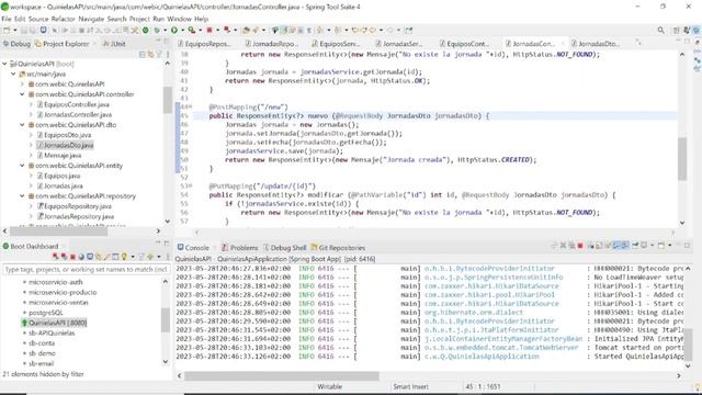 10 Spring API REST con postgreSQL. Aplicación Quinielas. Jornadas: Mejoras en el Controlador смотреть онлайн