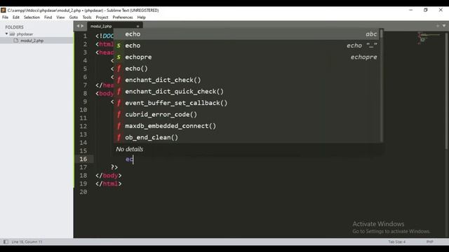 PHP MYSQL PART 2 Menyisipkan kode program PHP, Variable, Tipe data, Konstanta, Operator смотреть онлайн
