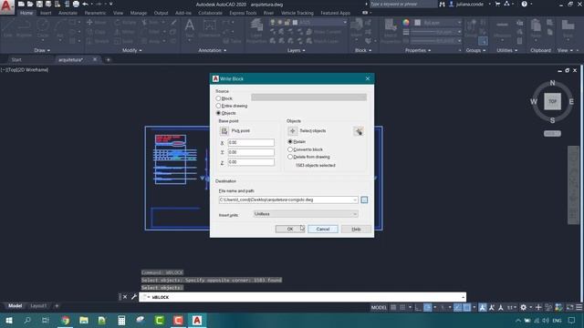 Como reparar arquivo danificado do AutoCAD (opção 1 - salvando como bloco) смотреть онлайн