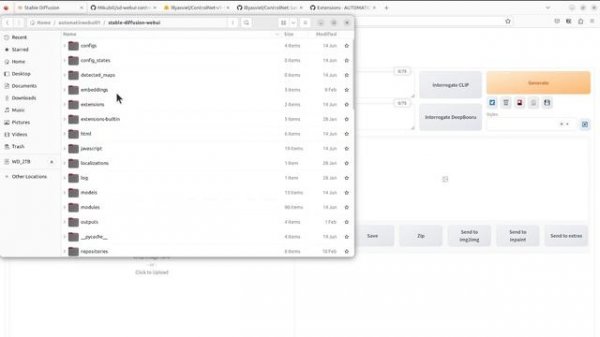 automatic1111 stable diffusion webui install and update extensions detail guide: install Controlnet
