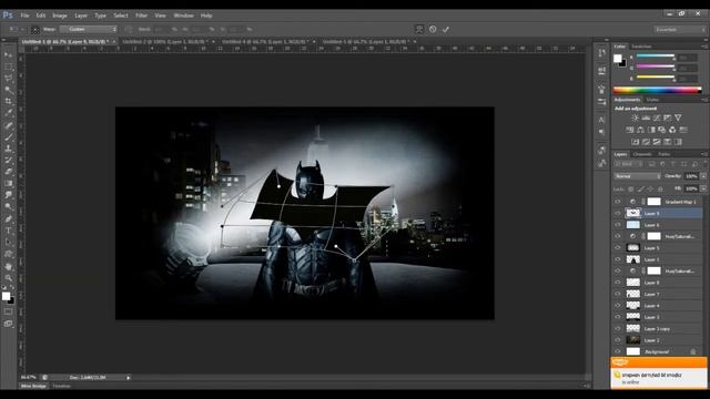 Photoshop CS6 - The Dark Knight Rises - Speed Art (2) смотреть онлайн