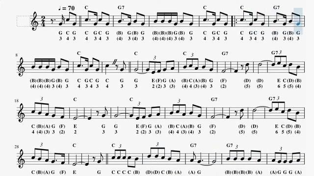 La Paloma - Sebastián Yradier - Harmonica Score - Sheets La Paloma