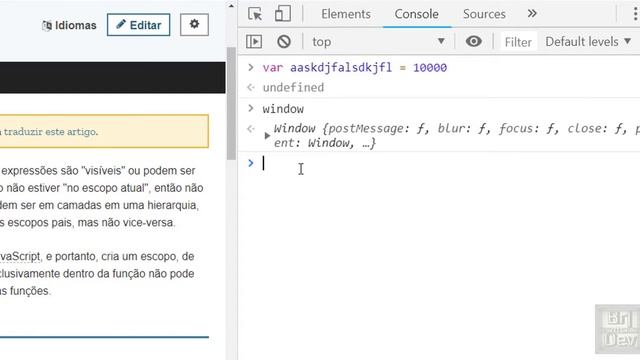 Escopos - JavaScript Básico смотреть онлайн