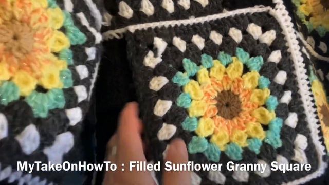 Filled sunflower granny square cardigan #craft #crochet #pattern #grannysquare смотреть онлайн