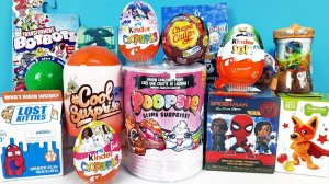 15 Киндер Сюрпризов, Unboxing Kinder Surprise POOPSIE SLIME, Человек Паук,ЛЕДИ БАГ,Spider Man Marvel