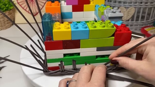 Прямоугольная корзина из бумажной лозы смотреть онлайн