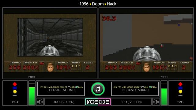 [Hack] Doom (3DO Vs 3DO) Side By Side Comparison | VCDECIDE