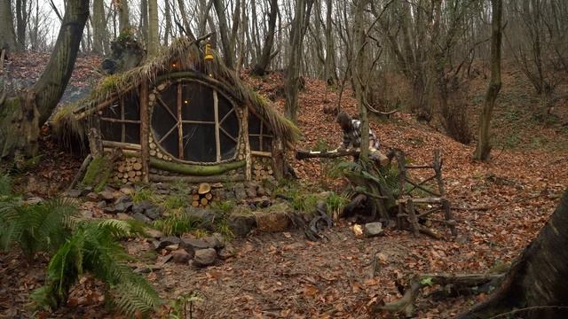 Building a Survival Shelter in the Jungle in 7 Days - life in the forest hut - part-3 смотреть онлайн