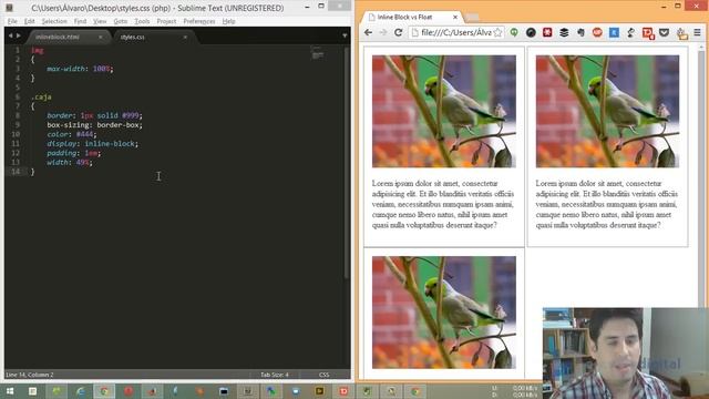 Propiedades CSS: Inline block vs Float смотреть онлайн