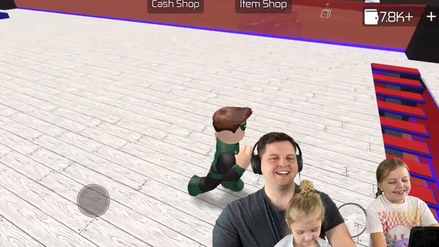 ROBLOX SUPERHERO TYCOON With Dad and Little Sister! смотреть онлайн