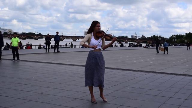 “SOMEONE YOU LOVED” Violin Cover - Marie Novotna Street Performance In BORDEAUX