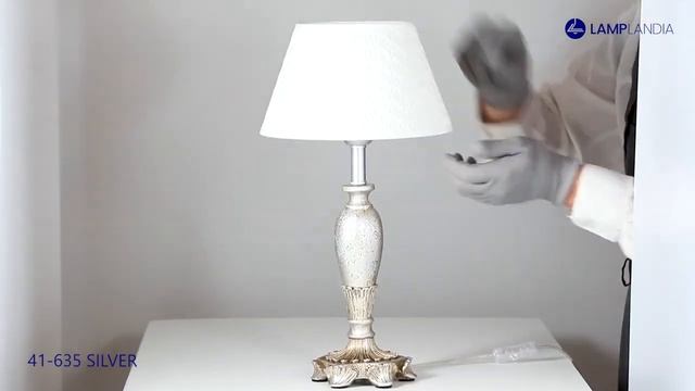 Настольная лампа Lamplandia 41-635 41-635 SILVER, E27*макс 60Вт