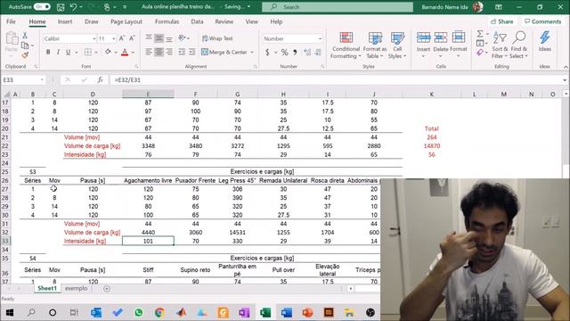 Elaboração de uma planilha de treino de força no Excel смотреть онлайн