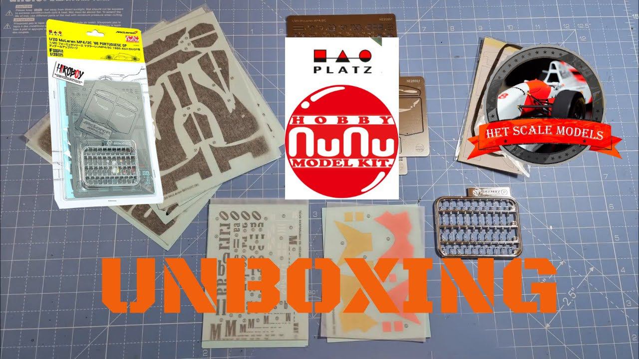 Detail-up Parts For 1/20 Mclaren MP4/2C Nunu Platz Unboxing