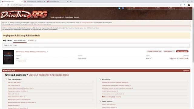 How to Self-Publish on DriveThruRPG | Self-Publisher's Handbook смотреть онлайн