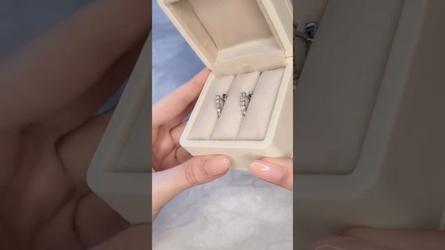 Серьги-дорожки с выращенными бриллиантами