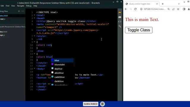 jQuery Toggle Class OnClick [HowToCodeSchool.com] смотреть онлайн