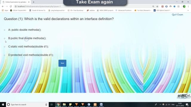 Online Examination Portal PHP Project with MySQL @ GetSetProject.com смотреть онлайн