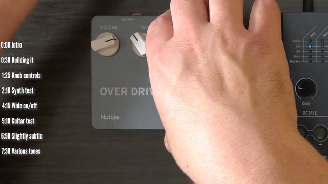 KORG NUTEKT OD-S Analog Drive Pedal: Guitar And Synth Test // Building The NUTUBE Kit