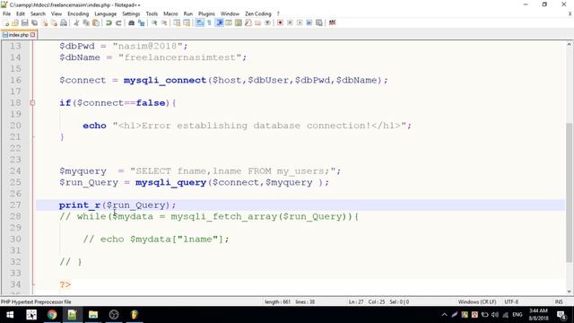 Raw Php Bangla Tutorial | database connection and data show | Part 21 | Freelancer Nasim смотреть онлайн