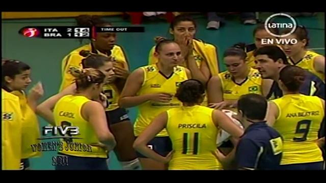 Italia x Brasil 4set Final FIVB Women's Junior 2011. смотреть онлайн
