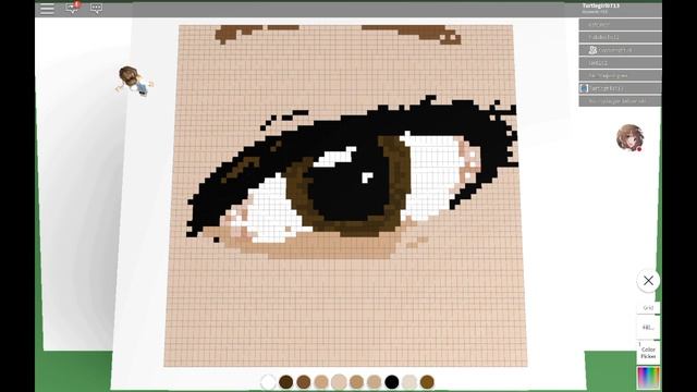 How to draw a Realistic Eye - Pixel art (Roblox) смотреть онлайн