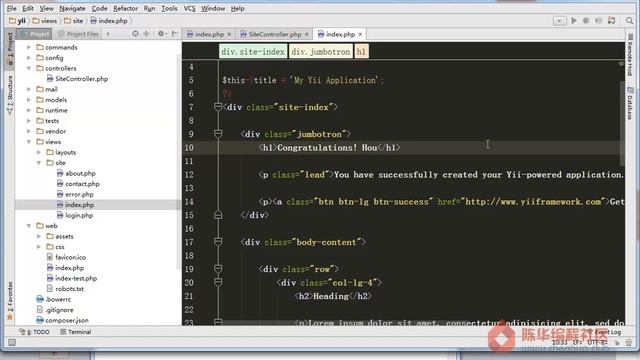 6 Yii2 0框架基础 欢迎页面显示分析及控制器创建 смотреть онлайн