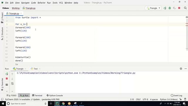How to draw a triangle using turtle graphics in python смотреть онлайн