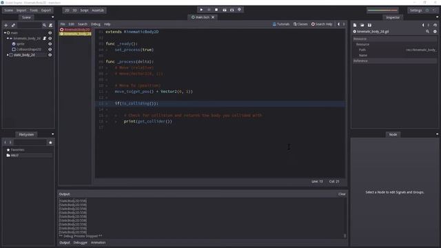 KinematicBody2D ► Nodes in Godot Engine смотреть онлайн