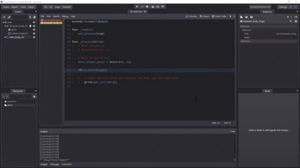 KinematicBody2D ► Nodes in Godot Engine