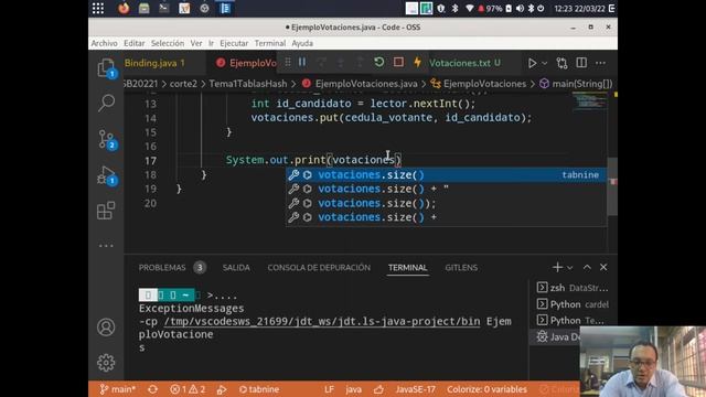 Estructuras de datos Clase 12: Ejemplo problema con Tablas Hash смотреть онлайн