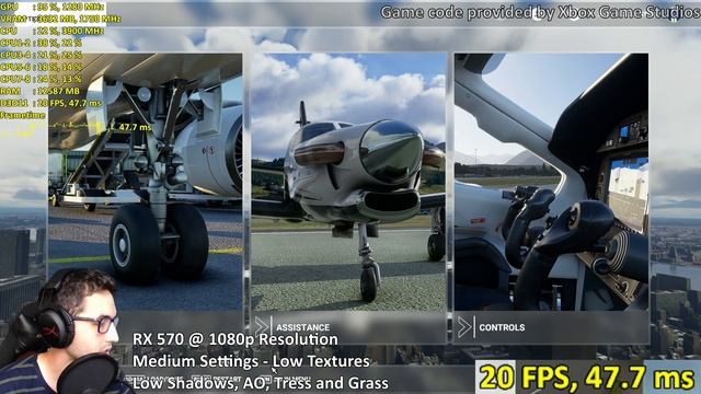 Flight Simulator 2020 | RX 570 | 580 | GTX 1050 ti | 750 ti | 1650 SUPER | Ryzen 3 3100 | PC смотреть онлайн