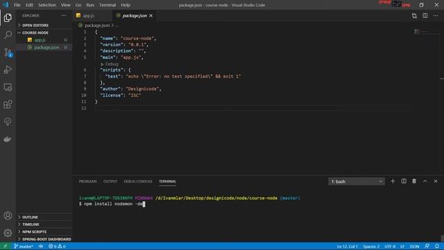 #3 Curso de nodejs con expressjs - Basico - Avanzado - Configurando nodemon | Designicode смотреть онлайн