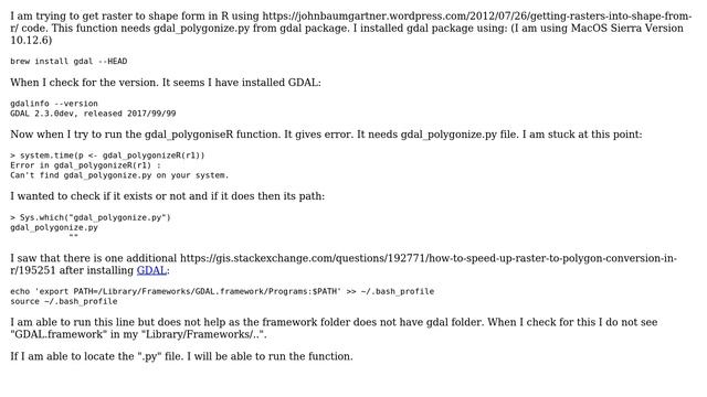 GIS: GDAL framework does not exists after brew install; cannot locate gdal_polygonize.py смотреть онлайн