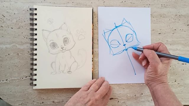 КАК НАРИСОВАТЬ КОТЕНКА / РИСУНОК КАРАНДАШОМ/ смотреть онлайн
