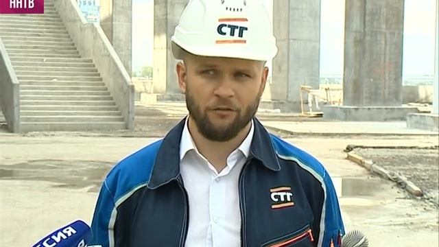 На строительстве стадиона «Н.Новгород» приступили к благоустройству территории вокруг арены смотреть онлайн