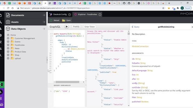 PIMCore 6.8.6 GraphQl query not accepting variables смотреть онлайн