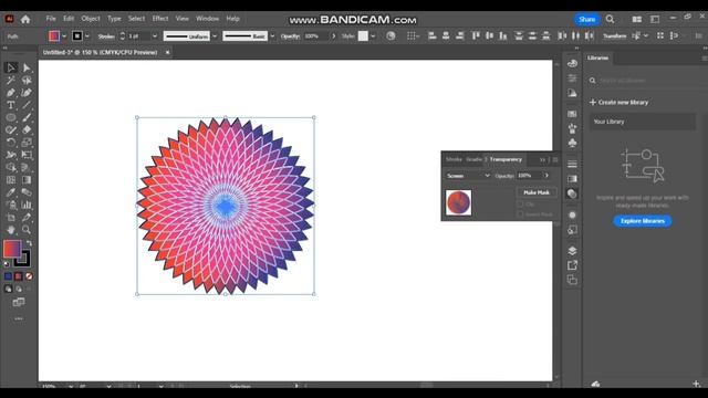 How To Use Ellipse Tool Creat Beautiful Flower With Adobe illustratior Toturial2023 смотреть онлайн